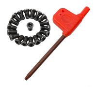 PureBowlic Lot de 50 vis Torx pour M2 M2.5 pour M3 pour M3.5 M5, inserts en carbure CNC, support d'outils de tour CNC, boulons de rechange avec clé pour machines industrielles (M3 x 7)