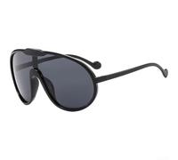 PureBowlic Lunettes de soleil surdimensionnées sans monture Protection | Protection UV400, verre anti-éblouissement en polycarbonate, surdimensionné pour un style sans cadre, look tendance audacieux