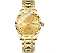 PureBowlic Montre à quartz pour homme - Bracelet en acier inoxydable - Affichage lumineux - Double calendrier, date, vie quotidienne - Étanche - Style décontracté - 40,5 mm - Cadran (E)