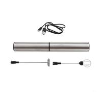 PureBowlic Mousseur à lait électrique USB rechargeable avec 2 vitesses, fouet en acier inoxydable pour latte, café, batteur à œufs et mélangeur de soupe, batterie 800 mAh
