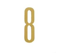 PureBowlic Numéro de maison en alliage de zinc 7,6 cm résistant aux | Design moderne et élégant, hauteur de 7,6 cm, finition dorée haute visibilité, améliore instantanément l'attrait du trottoir