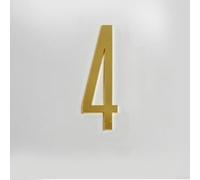 PureBowlic Numéro de maison en alliage de zinc 7,6 cm résistant aux | Design moderne et élégant, hauteur de 7,6 cm, finition dorée haute visibilité, améliore instantanément l'attrait du trottoir