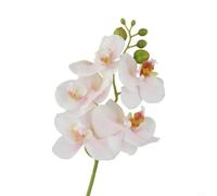 PureBowlic Orchidée artificielle 45 cm pour tige pliable en plastique blanc rose 45 cm