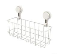 PureBowlic Panier de salle de bain mural à ventouse Noir | Cadre en acier au carbone épais, résistant à la rouille et résistant à la rouille, durable pour les salles de bains humides