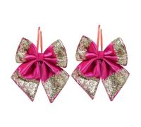 PureBowlic Papillon pour velours pour Fenêtre pour fête Papillon pour | pour velours doux et luxueux, design élégant, pour idéal pour sapin et fenêtre, ambiance festive garantie(deep pink)