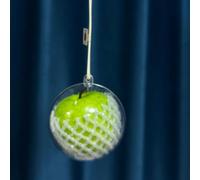 PureBowlic Pendentif en forme de fruit de 5 cm pour rétroviseur de voiture, élégant porte-clés décoratif en mousse et acrylique en rouge, cyan, jaune, décoration festive à suspendre (cyan)