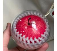 PureBowlic Pendentif en forme de fruit de 5 cm pour rétroviseur de voiture, élégant porte-clés en mousse et acrylique en rouge, cyan, jaune, décoration festive à suspendre (rose)
