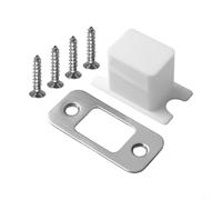 PureBowlic Plaque de gâche en acier inoxydable avec coins arrondis, plaque arrière renforcée pour une sécurité accrue, comprend des vis pour une installation facile, argent (argent)