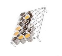 PureBowlic Présentoir à capsules de café en acrylique transparent, pour 24 trous pour le rangement des dosettes, support de comptoir peu encombrant pour cuisine ou café, support transparent 32 x 22 x