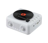 PureBowlic Radio FM portable rétro avec haut-parleur intégré, tuner DAB, lecture USB/TF, sortie 5 W, batterie 800 mAh pour la maison, les voyages, l'extérieur (blanc)