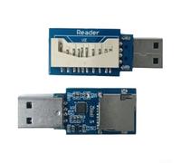 PureBowlic Realtek RTS5170 Lecteur de carte pour démarrage EMMC/EMCP, adaptateur de carte SD/TF avec support pilote, design ABS compact pour transfert de données et gestion de fichiers, bleu (welding)