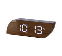 PureBowlic Réveil numérique LED avec luminosité réglable, plusieurs alarmes et alimentation USB pour chambre à coucher, salon, horloge de bureau électronique moderne avec affichage facile à lire (noir