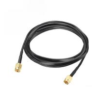 PureBowlic RG174 Câble coaxial SMA mâle vers SMA mâle RF, rallonge en cuivre doré, 50 Ohm, 2,7 mm de diamètre pour antenne radio pour routeur sans fil FPV carte réseau (5 m)