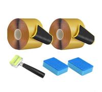 PureBowlic Ruban adhésif double face en butyle avec rouleau : kit d'étanchéité étanche pour réparation de piscine et étang à poissons, comprend des éponges pour une application facile à faire soi-même