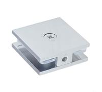 PureBowlic Serre-joint carré en laiton pour panneaux en verre trempé de 8 à 12 mm, quincaillerie pour porte de salle de bain, finition chromée, brossée ou noire (chromé)