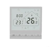 PureBowlic Smarts Thermostat de sol programmable avec rétroéclairage pour application et commande vocale, contrôleur de chauffage 5 + 2 jours pour systèmes au sol, blanc, 86 x 86 mm (WiFi 3A)