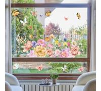 PureBowlic Sticker Mural Vigne Vert 59,9x30cm PVC Imperméable | Taille de 59,9 x 30 cm, s'adapte aux fenêtres standard, idéal pour les cuisines, les salons, les accents de bureau (D21225