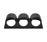 PureBowlic Support de dosette à 3 trous de 52 mm pour montage sur pilier de tableau de bord, panneau triple mètre en plastique ABS pour voiture, camion, camionnette, support de montage noir / 5,1 cm