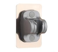 PureBowlic Support de douche réglable et épais, support mural en aluminium pour salle de bain, base de siège fixe pour pommeau de douche standard, argenté (gris)