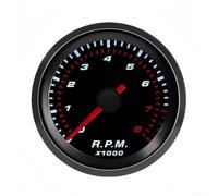 PureBowlic Tachymètre diesel 52 mm 0-8000 tr/min, 12 V électrique avec rétroéclairage LED blanc pour moteur de voiture //1-8//cylindre, kit d'instruments de tableau de bord automobile