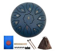 PureBowlic Tambour à langue en acier de 15,2 cm avec 11 notes, instrument de percussion portable pour //yoga//méditation et musicothérapie, comprend un sac à maillets, des médiators de doigts