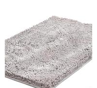 PureBowlic Tapis de bain en chenille ultra doux bleu sarcelle avec envers antidérapant en TPR très absorbant et lavable en machine pour douche, lavabo, tapis de sol épais pour carrelage ou stratifié