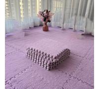 PureBowlic Tapis de sol en mousse pelucheuse - Carreaux de tapis emboîtables avec dos antidérapant - Tapis puzzle en flanelle douce pour salle de jeux de bébé, chambre à coucher, salon - 30 x 30 cm