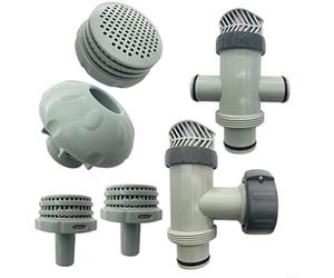 PureBowlic Vanne à piston fendu pour piscine hors sol 11872 25010 Ensemble de filtre à buse d'entrée pour pompes Intex 1500 2500 4000 GPH Systèmes d'eau salée sable avec grilles filtrantes