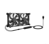PureBowlic Ventilateur de refroidissement USB réglable 120 mm, silencieux sans balais pour boîtier d'ordinateur double roulement à billes, 5 V faible bruit 18-36 dB pour routeur, serveur, armoire PC
