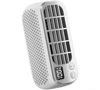 PureBowlic Ventilateur portable rechargeable par USB pour veilleuse, portable pour mini ventilateur de refroidissement, 5 vitesses, double moteur, flux d'air silencieux pour voyage, bureau, format de