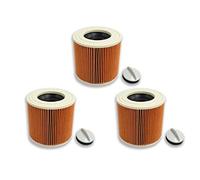 PUREBURG Lot de 3 filtres à cartouche pour aspirateur sec/humide Kärcher WD2/WD3/MV2/MV3/SE4001/SE4002 remplace 6.414-552.0, 6.414-772.0, 6.414-547.0