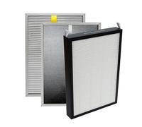 PUREBURG Lot de 3 filtres de rechange compatibles avec les purificateurs d'air Nuwave OxyPure 47001, 47002, 47003, 47004, 1 paquet (3 filtres) H13 HEPA à charbon actif en acier inoxydable, filtre