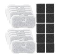 PUREBURG Lot de 40 filtres de rechange compatibles avec Petlibro Dockstream | Pour PLWF005, PLWF115 et PLWF105, 20 filtres pour fontaine à eau + 20 éponges de pompe pour fontaine à chat