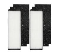 PUREBURG WPT80 Lot de 2 filtres HEPA + 4 pré-filtres à charbon actif compatibles avec le purificateur d'air Whirlpool WPT80(P/B) Whispure Large Tower Pièce # 1183800 + 817800