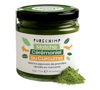 PureChimp Poudre de Matcha Cérémonial Curcuma 50 g, Thé Vert pour Latte