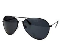 PURECITY© - Lunettes de soleil Aviateur - Pilote - Fbi - Monture Noir - Verre Noir - Fashion Tendance Retro Vintage 80's