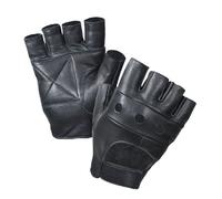 PURECITY© Produit Original - Gants Mitaines 100% Cuir Noir - Airsoft Paintball Moto Conduite Musculation Outdoor (Large)