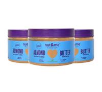 Purée d'amandes sans sucres ajoutés 900 g nut&me | 100% Amandes | Crémeuse | Sans gluten | Sans conservateurs | Vegan | Sans huile de palme | Pack 3 x 300 g