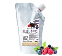 ScrapCooking - Purée de Fruits Rouges 500 g - Purée de Fruits pour Pâtisserie - Macarons, Mousses, Gelées, Gâteaux, Ganaches, Nappages, Coulis, Glaces, Smoothies, Cocktails - Fabriqué en France - 4761