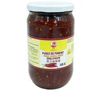 Purée de piment "Sambal Oelek" (chilli paste) Grand format économique 725G - Marque COQ (Lot de 4 pots)