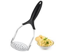 Purée de pommes de terre, poignée robuste et ergonomique | Presse-purée à haricots en métal | Pour fruits et légumes haricots carotte nourriture préparation repas restaurant appartement et