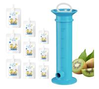 Purée de remplissage de sachets - Remplissage de fruits, presse-agrumes - Ensemble de 15 sachets rechargeables, système de remplissage manuel des aliments | Machine à aliments pour