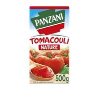 Purée de tomates nature sans concentré, 500g - Tomates 100% fraîches de saison, conditionnées en brique pour préserver les saveurs authentiques - Lot de 4