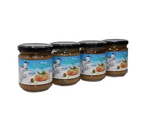 Purée d'olives vertes bio | Tapenade vertes d'olives grecques 100 % bio | Lot de 4 bocaux de pâte d'olives vertes pour l'apéritif | Dans l'huile d'olive vierge-extra de Grèce