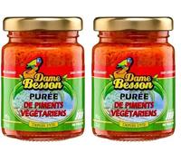 Purée piment vegetarien des antilles dame besson 90 g, ne pique pas + sticker marque Maolo (Lot de 2)