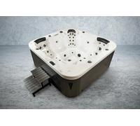 PureHaven American Outdoor Whirlpool 215x215 cm 5 personnes Dos, Fesses, Cou & Réflexologie plantaire Système de filtration Cascade 1650 L