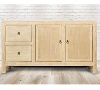 PureHaven Commode 154x41x85 cm style vintage en bois massif fait main design élégant bois de pin stable et solide