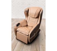 PureHaven Fauteuil de massage 118x76x76 cm 6 types de massage Massage du dos, des pieds et des fesses Utilisation simple Fonction Bluetooth Similicuir beige