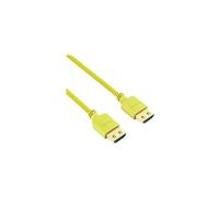 PureInstall Series - Câble HDMI avec Ethernet - HDMI mâle pour HDMI mâle - 2 m - triple blindage - jaune - sans halogène, rond, support 4K