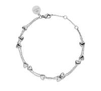 Purelei Alohi Heart bracelet (Argent) - Bracelet femme argent filigrane - En acier inoxydable durable de haute qualité - Longueur réglable 16-19 cm - Inspiré d’Hawaï & résistant à l’eau